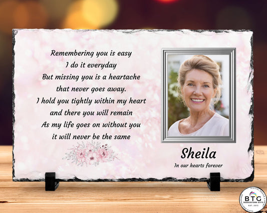 Remembering You, Sympathy Gift, Loss of a Loved One, Remembrance Gift, Memorial Plaque, Personalized Memorial