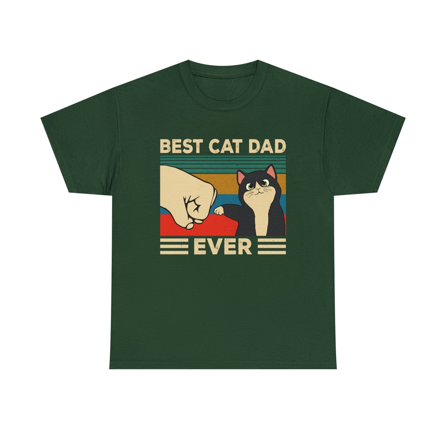 Best Cat Dad Ever - Unisex Heavy Cotton Tee
