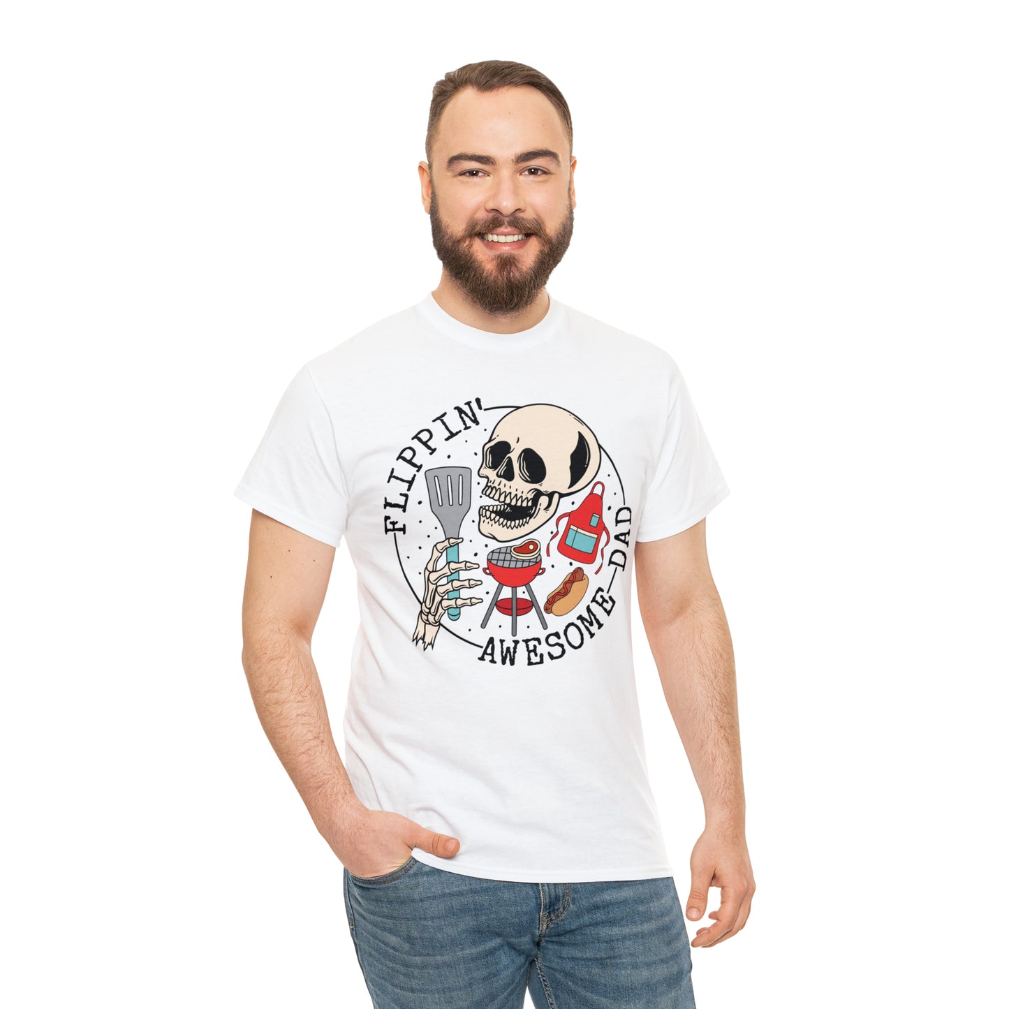 Flippin Awesome Dad - Unisex Heavy Cotton Tee