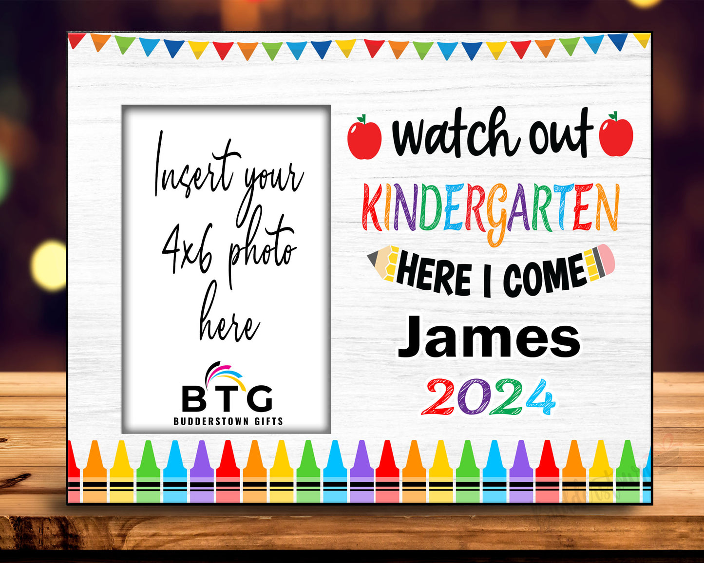 Watch Out Kindergarten Here I Come - Kindergarten Frame
