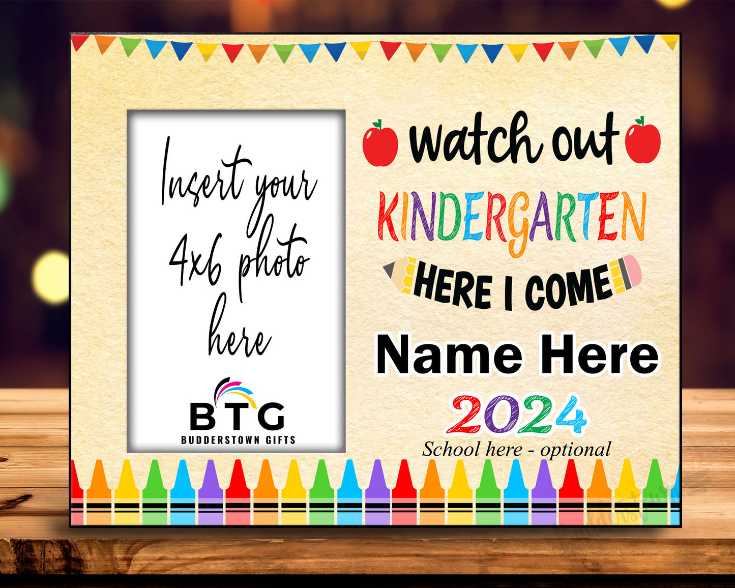 Watch Out Kindergarten Here I Come - Kindergarten Frame