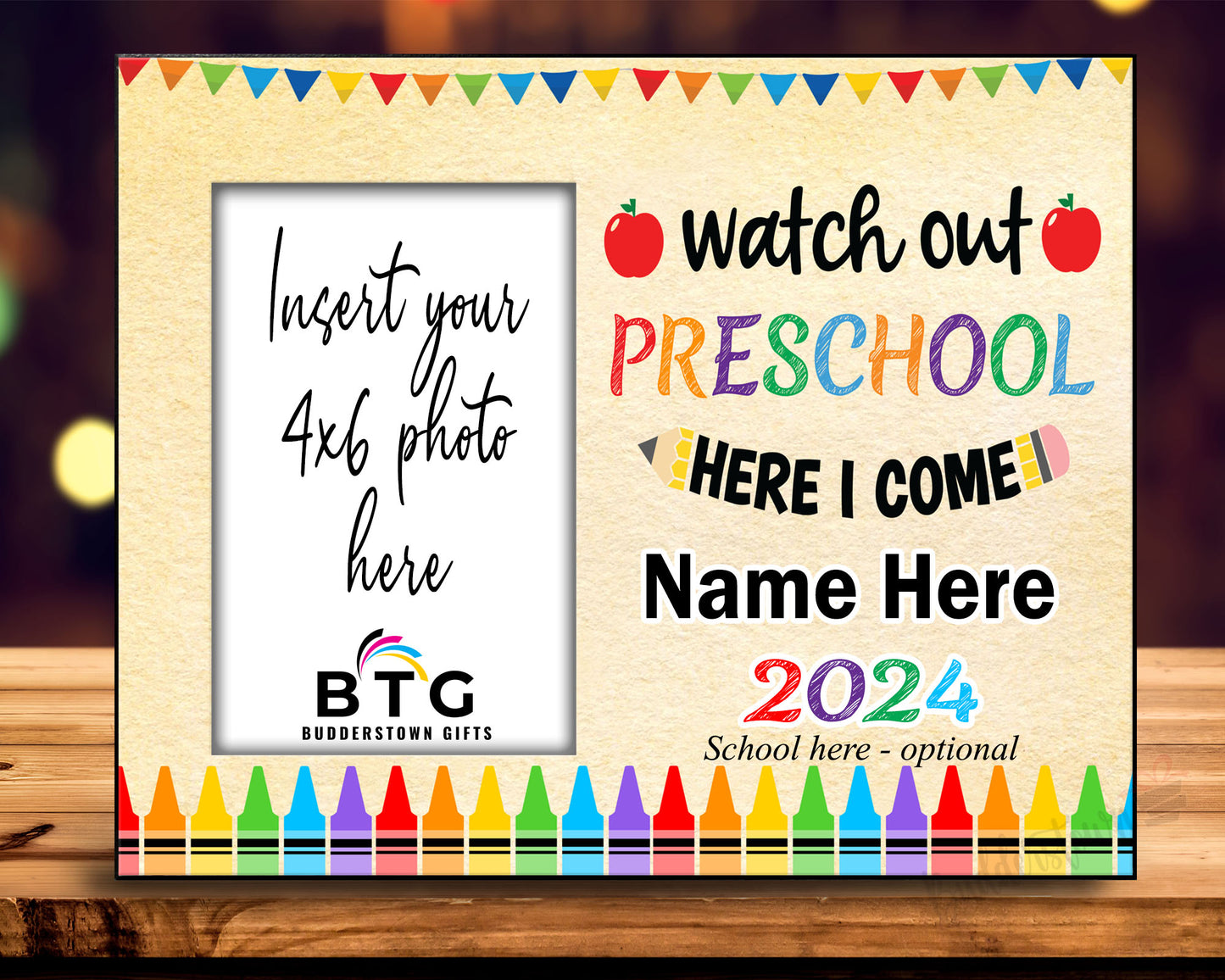 Watch Out Preschool Here I Come | Preschool Frame | Back to School