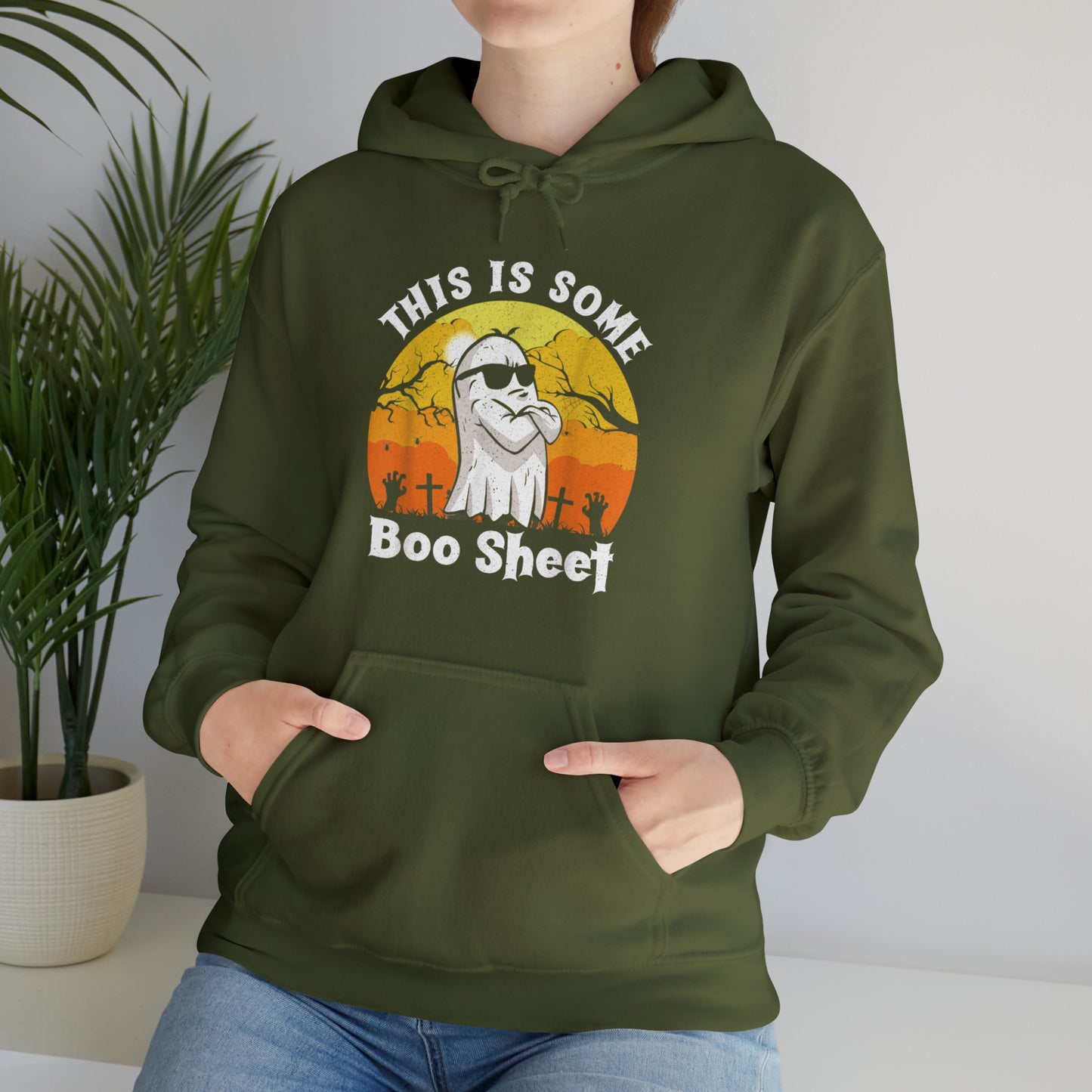This is some Boo Sheet - Fall Halloween hooded Sweatshirt