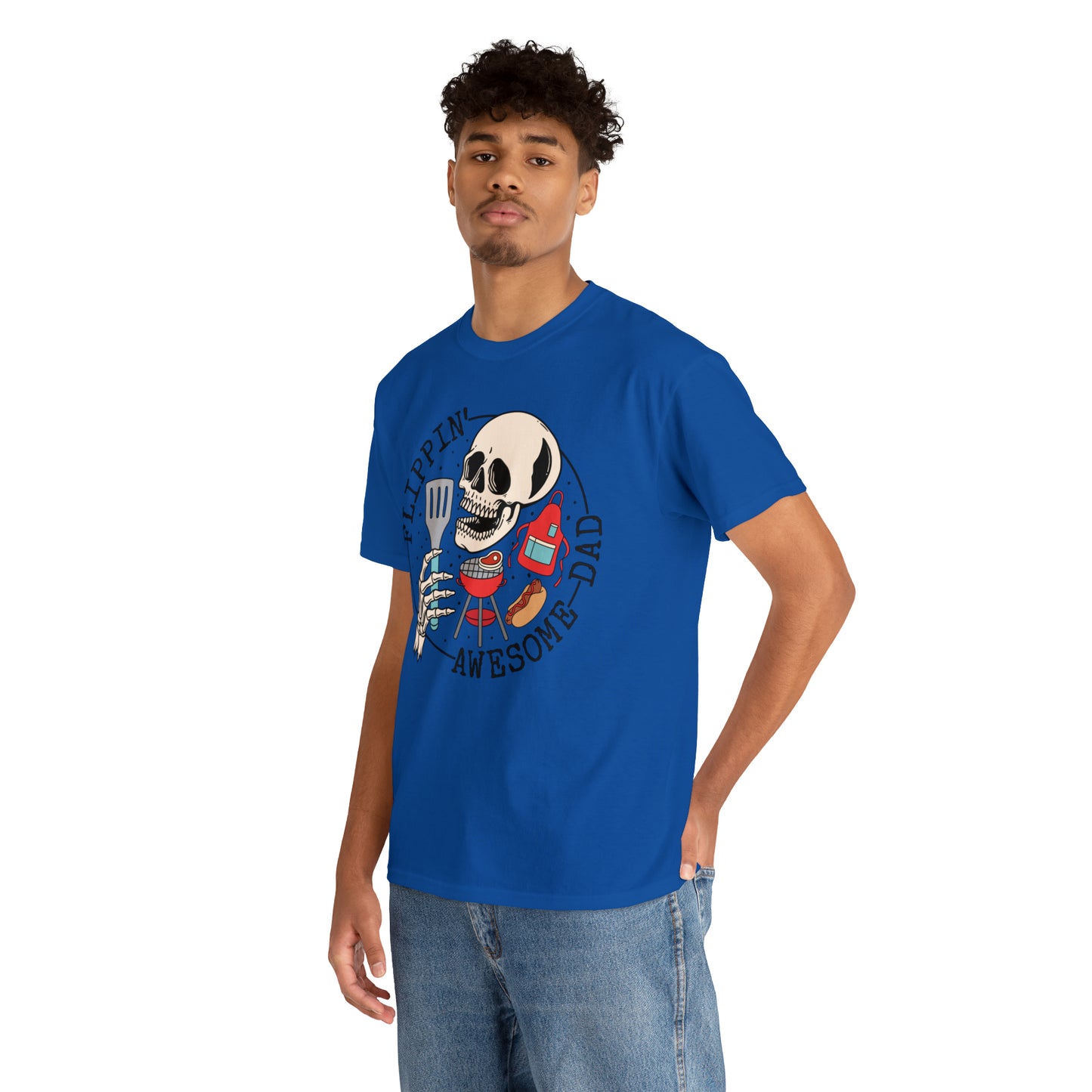 Flippin Awesome Dad - Unisex Heavy Cotton Tee