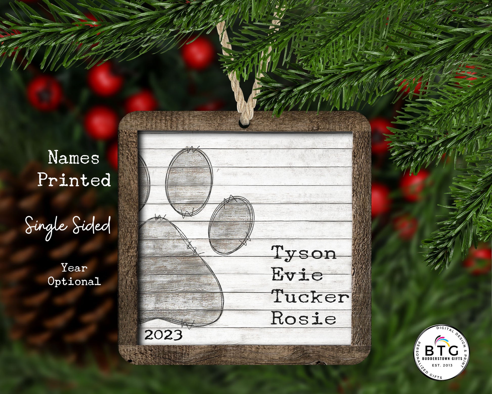 Pet Ornament, Personalized ornament for dog or cat