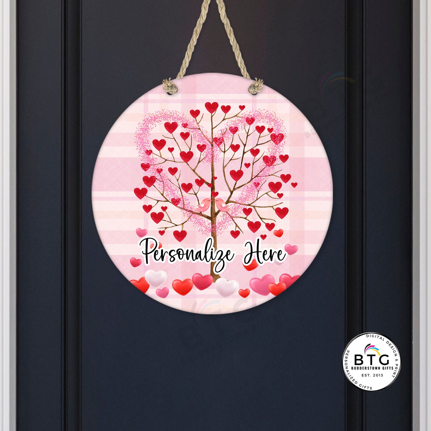 Valentine's Day Door or Wall Decor - Tree of Love - Door hanger