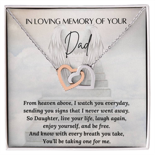 Offer solace and support with this Remembering Your Dad Necklace. Symbol of unwavering support in their time of mourning. High-quality necklace for grieving hearts.