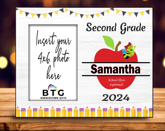 Second Grade Frame - Personalized School Frame - Second Grade - 2nd Grade
