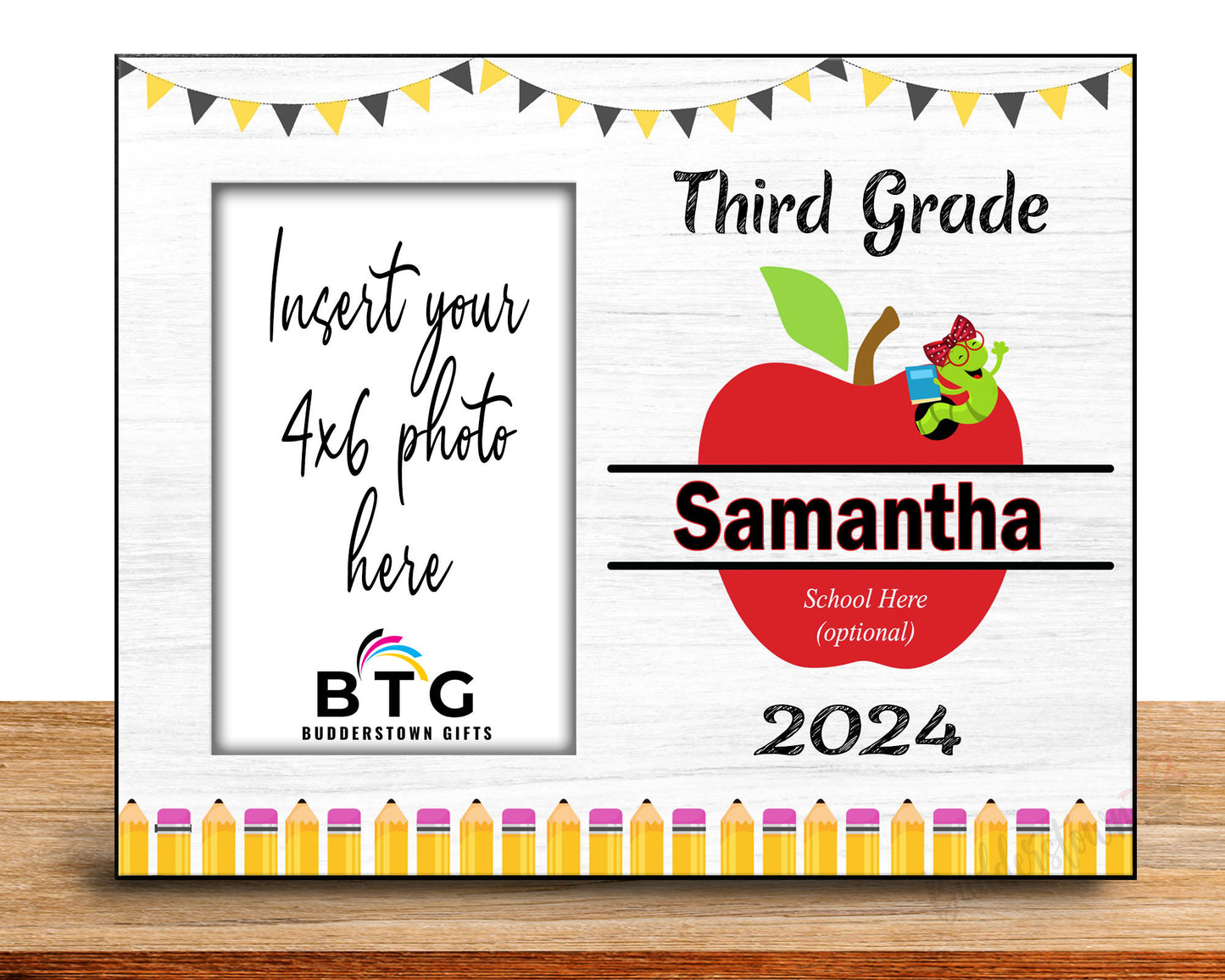 Third Grade Frame - Personalized School Frame - Third Grade - 3rd Grade