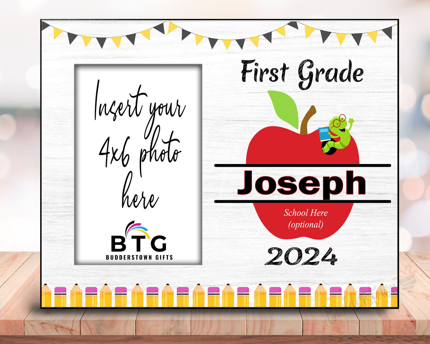 First Grade Frame - Personalized School Frame - First Grade - 1st Grade