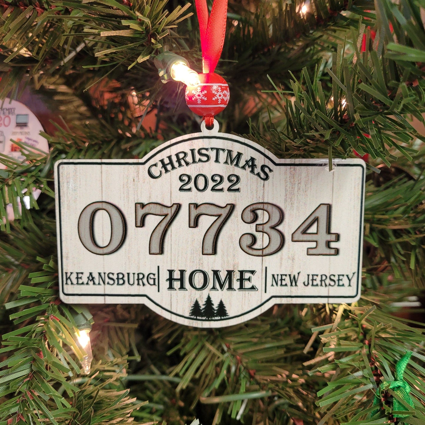 Zip Code Ornament, Home Ornament, Zip Code Sign