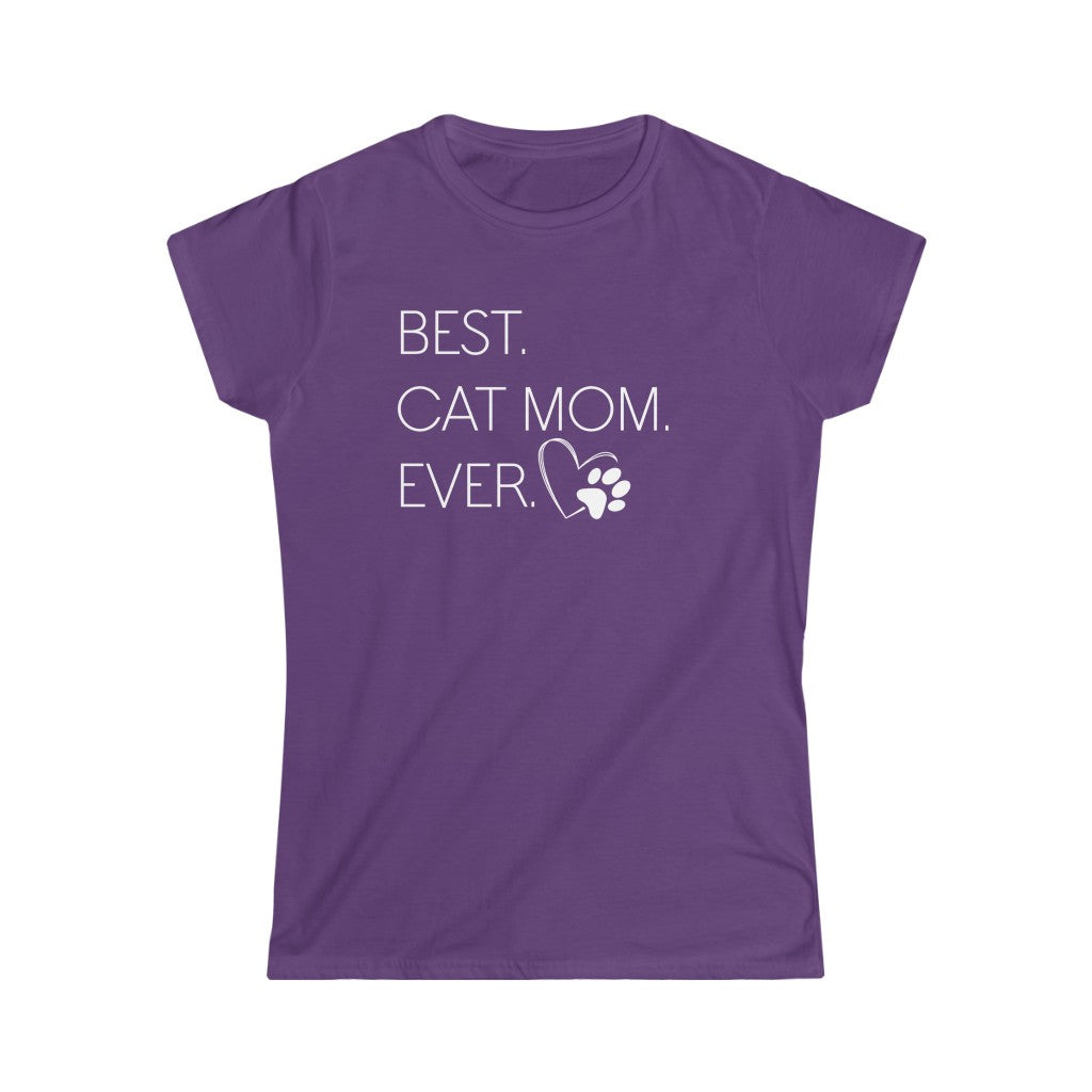 Best Cat Mom Ever - Women's Softstyle Tee