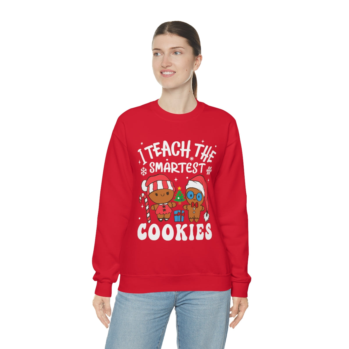 I Teach The Smartest Cookies - Teacher Shirt - Unisex Heavy Blend™ Crewneck Sweatshirt