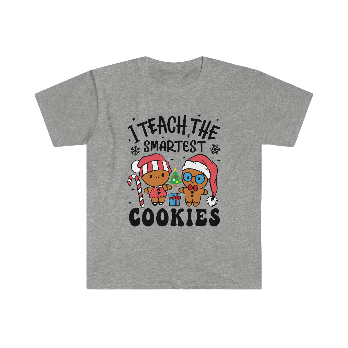 I Teach The Smartest Cookies - Teacher Christmas Tee - Unisex Softstyle T-Shirt