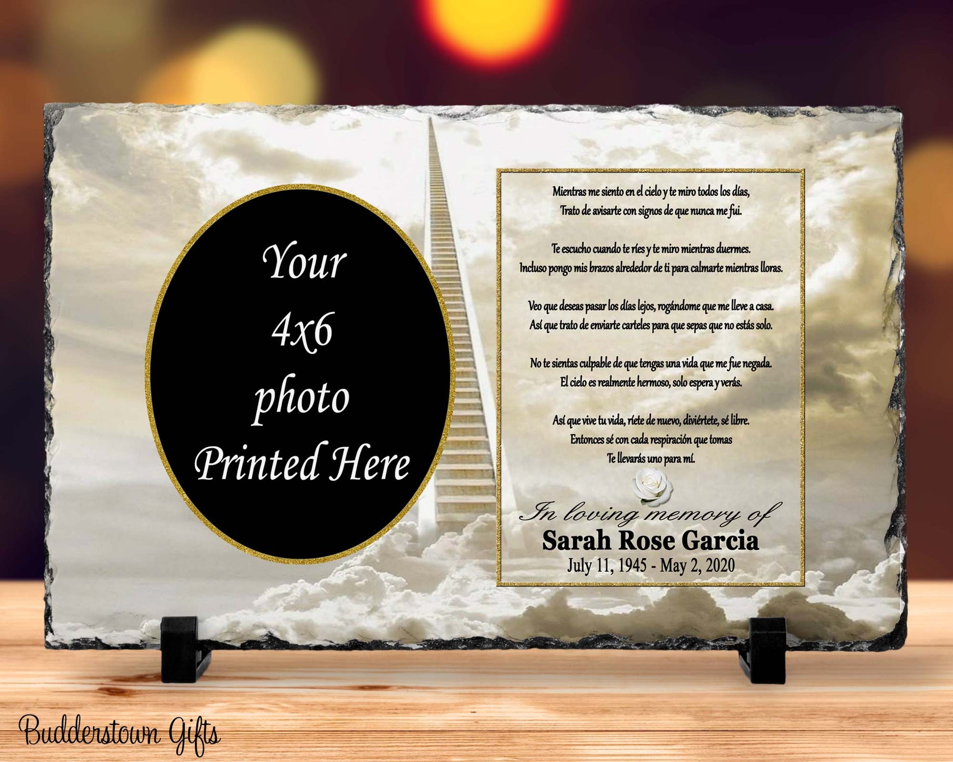 Spanish Sympathy Gift Photo Slate  - monumento español