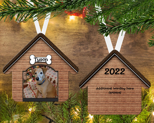 Dog Ornament - Personalized Dog House - Dogs First Christmas - Gift For Pet Lovers - Personalized Pet Ornament
