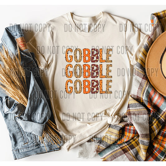 Gobble til you Wobble - Tshirt for Turkey Day