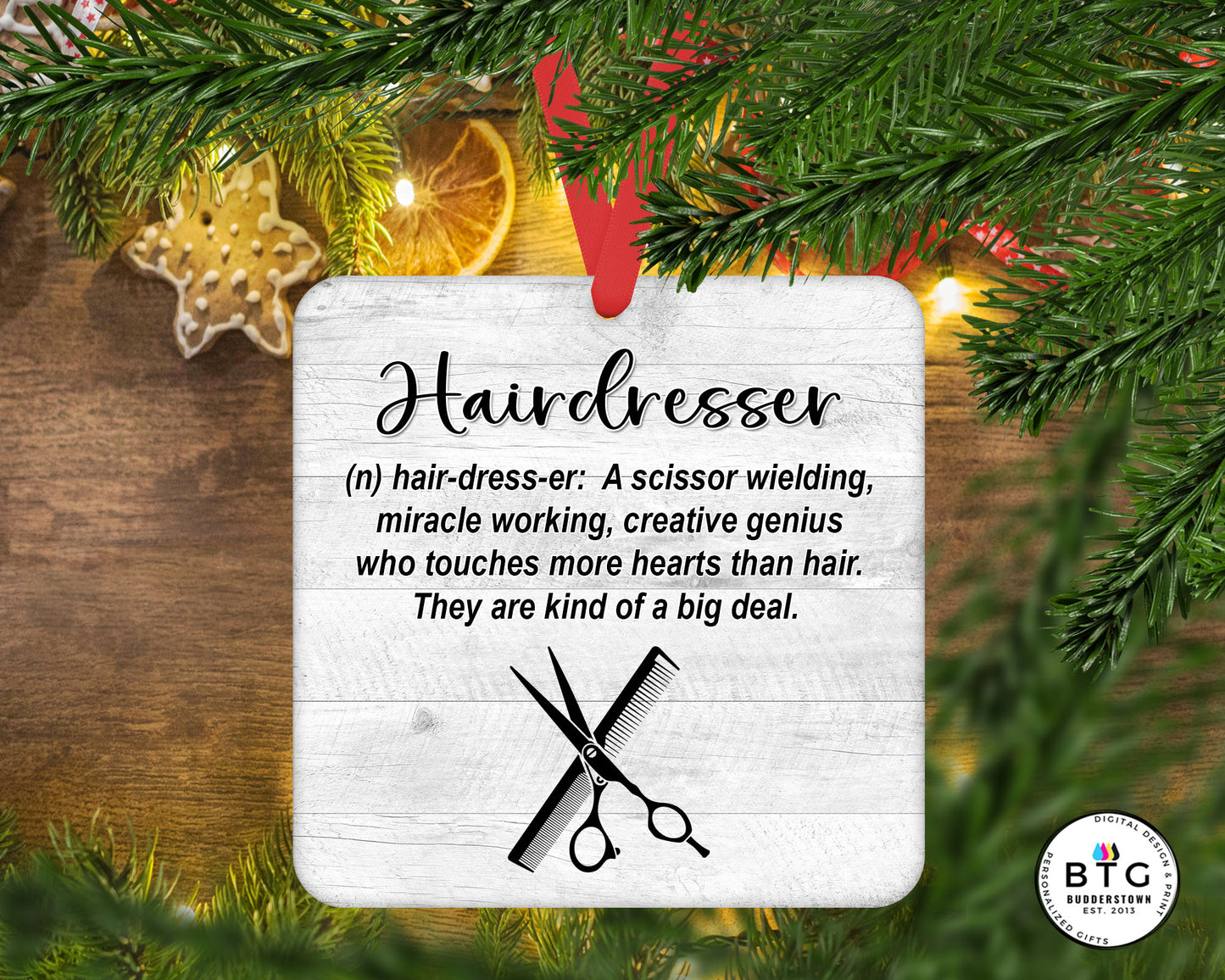 Hairdresser Ornament • Hair Stylist • Christmas Ornament