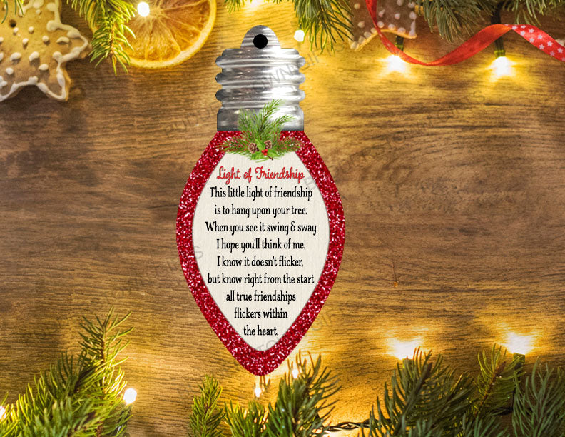 Light of Friendship Ornament - Personalized Ornament