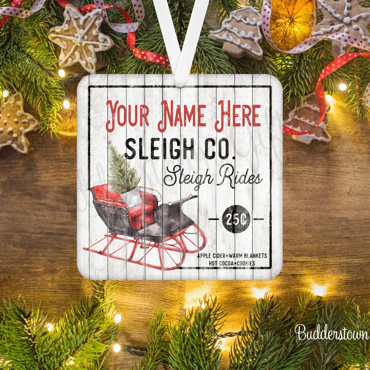 Winter Sleigh Rides Family Name Gift Set Bundle - Personalized Gift Set