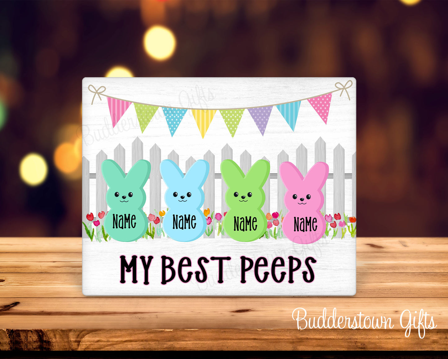 Personalized My Peeps Easter Spring Plaque Sign