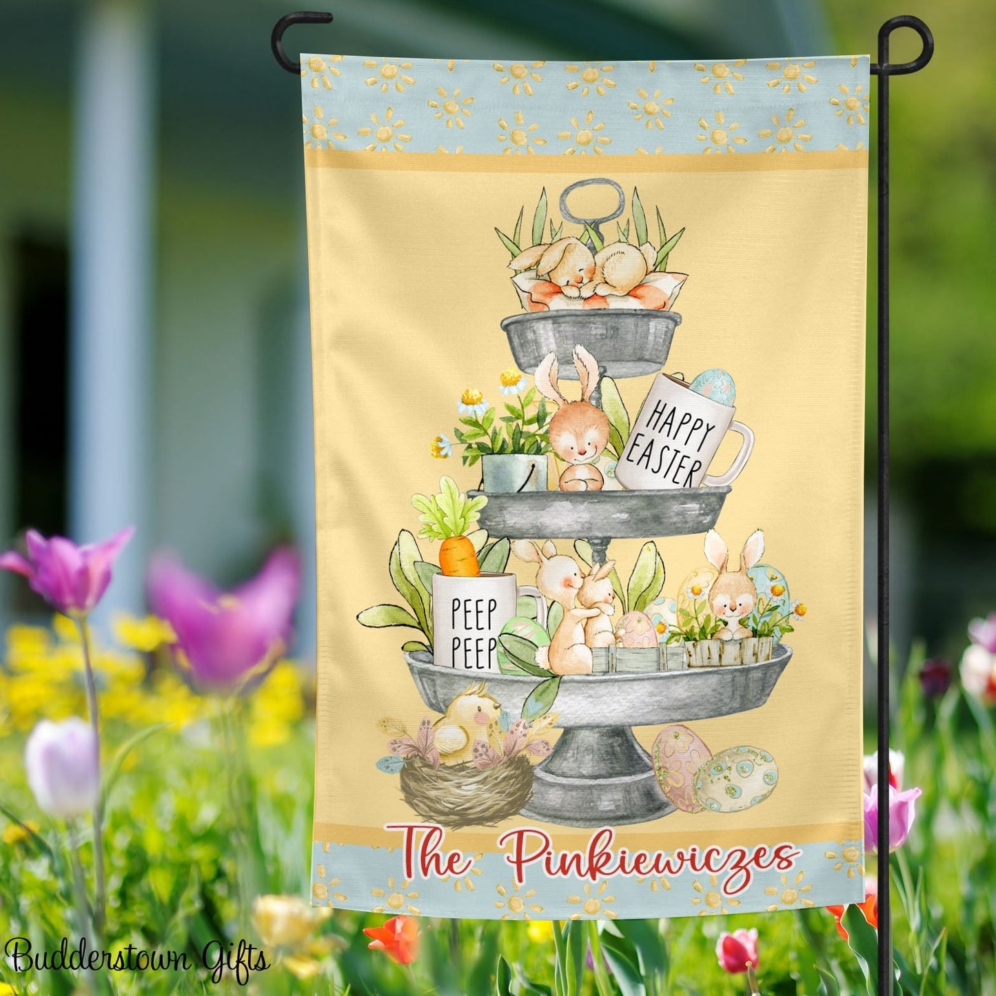 Easter Tiered Tray Flag Garden Flag