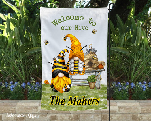 Welcome To Our Hive- Garden Flag - Spring Flag