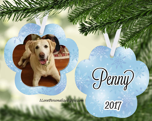Paw Print Ornament - Personalized Pet Ornament