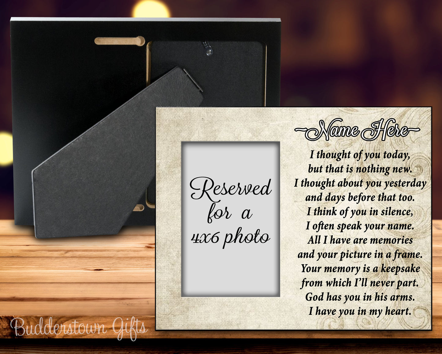 Thought of you today - remembrance, tribute, Memorial Frame, sympathy, loss of loved one