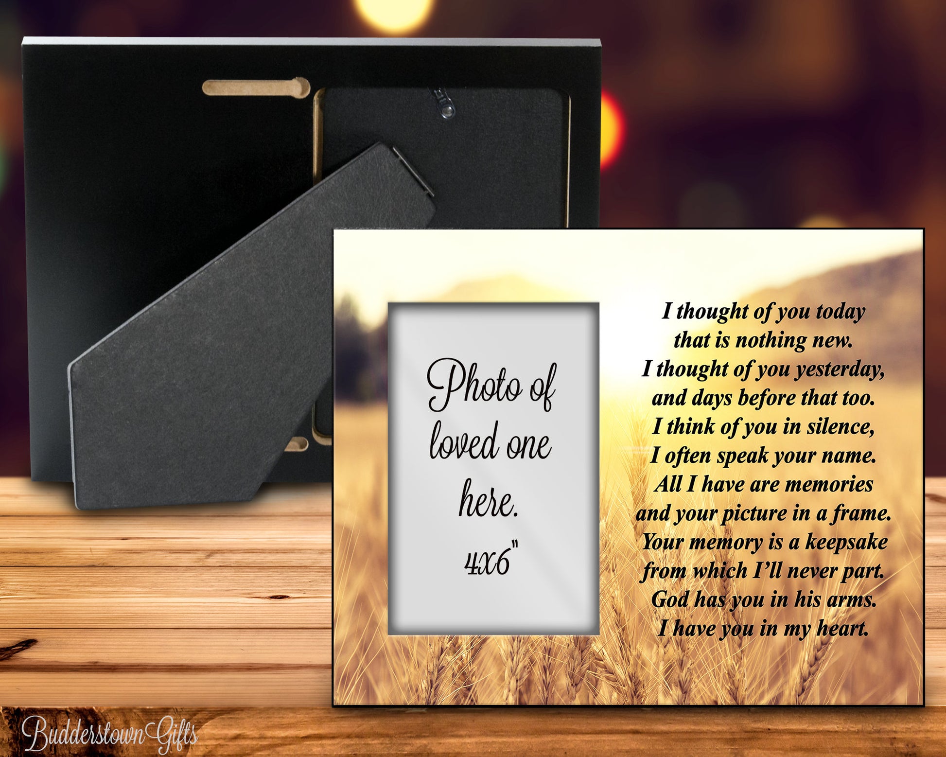 8x10 Frame with poem thought of you today - 4x6 photo insert