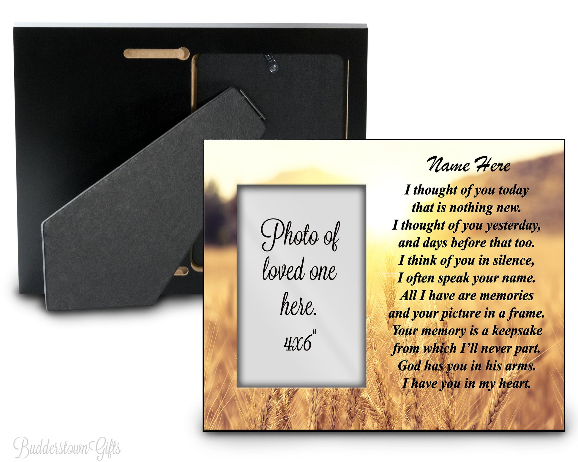 8x10 Frame with poem thought of you today - 4x6 photo insert