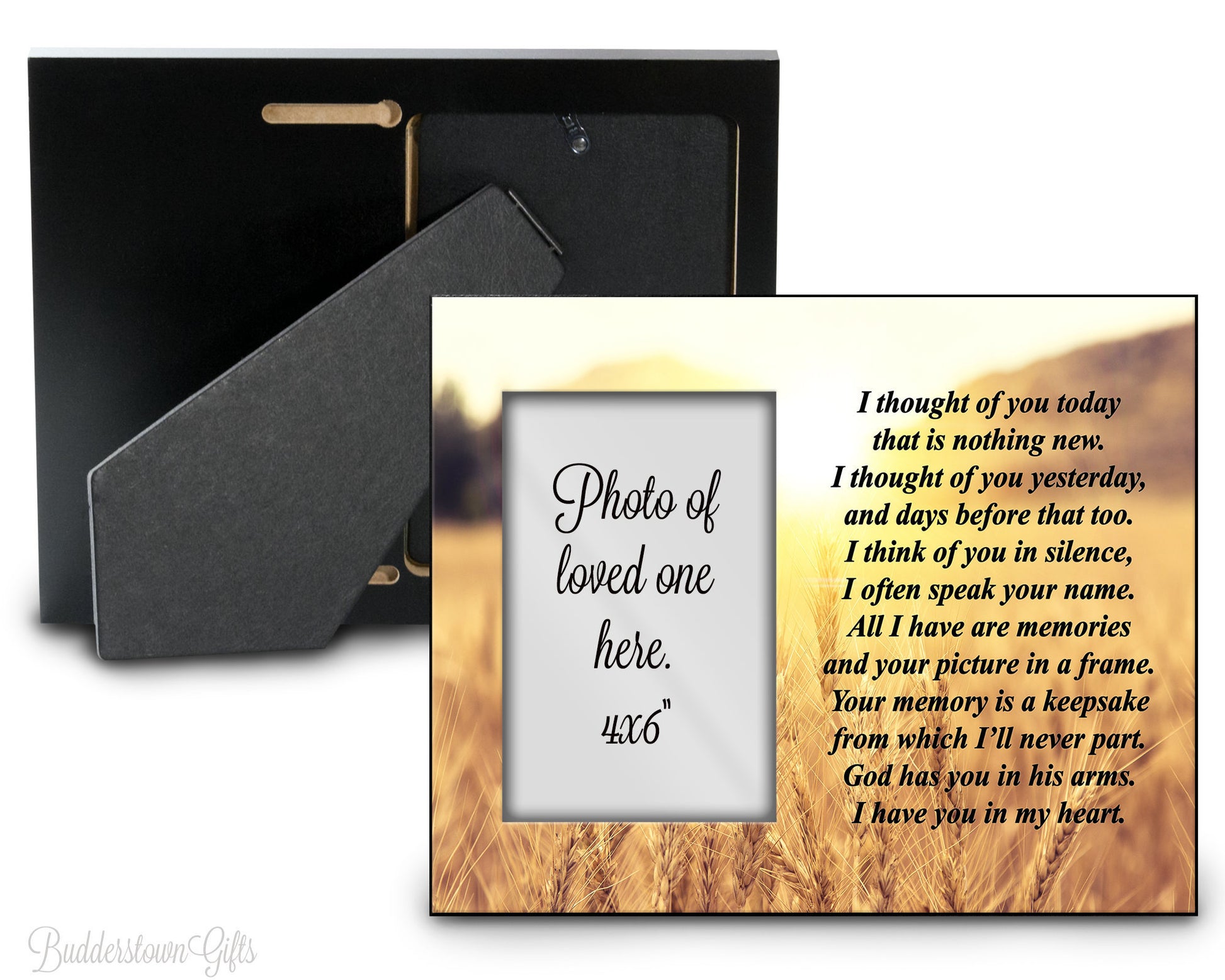 8x10 Frame with poem thought of you today - 4x6 photo insert