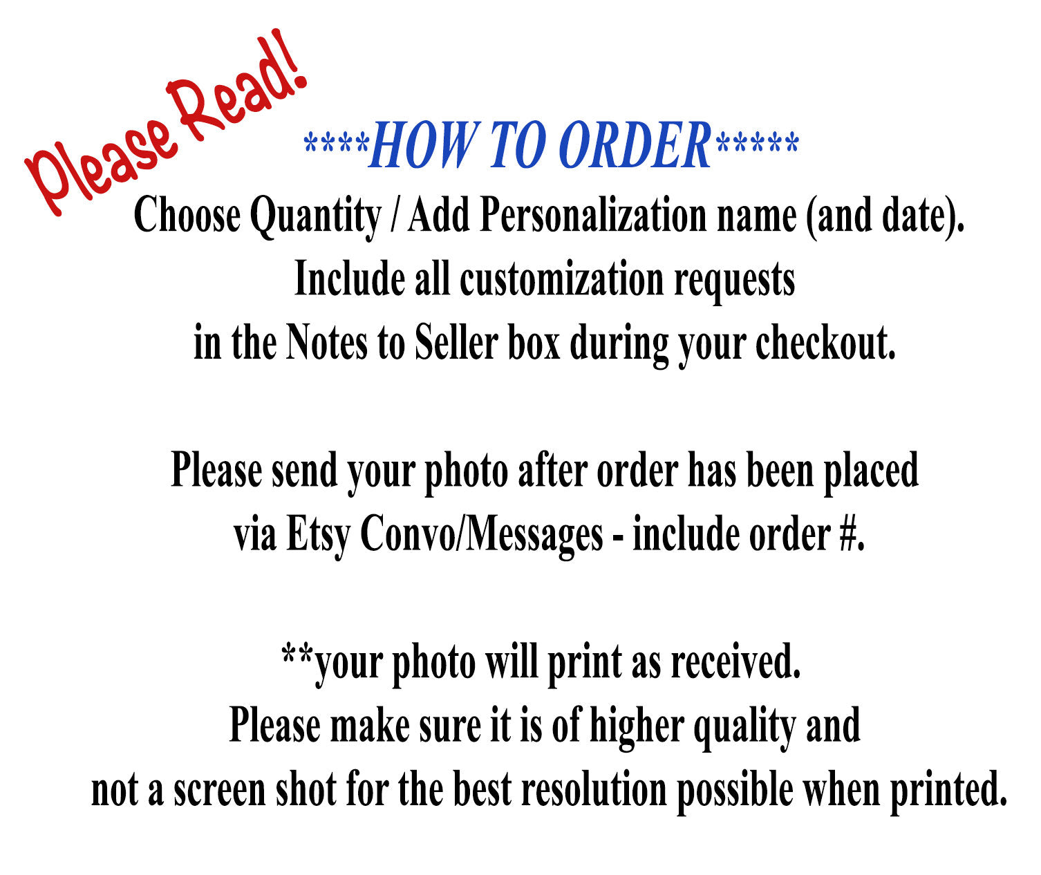 info how to order