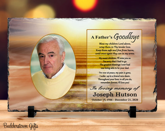 A Fathers Goodbye/ Memorial Stone Slate, Heaven Sands