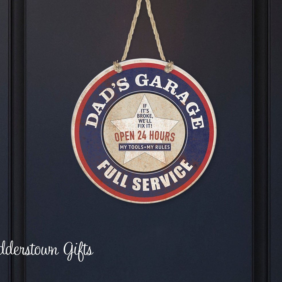 Dad's Garage - Door - Wall Decor - Father's Day Gift - Gift for Dad