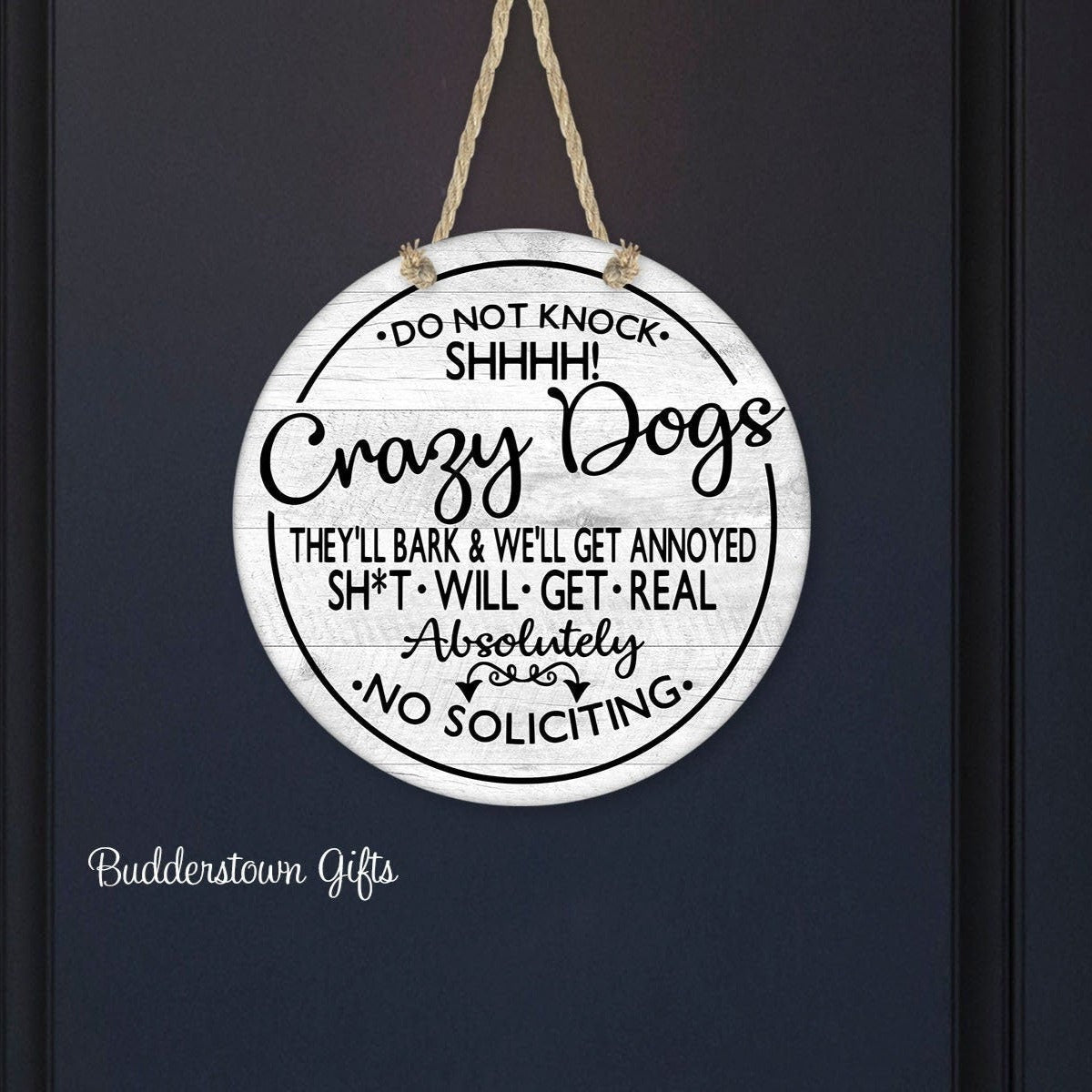 Do Not Knock, Crazy Dogs, Door Hanger, Door Wreath, Sign for Door