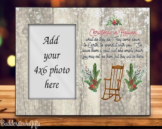 Christmas In Heaven  - 2 Color Options/ remembrance, tribute, Memorial Frame, sympathy, loss of loved one, Ver2
