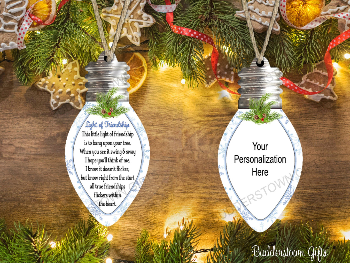 Light of Friendship Ornament, Snowflakes, Keepsake, Friendship Gift