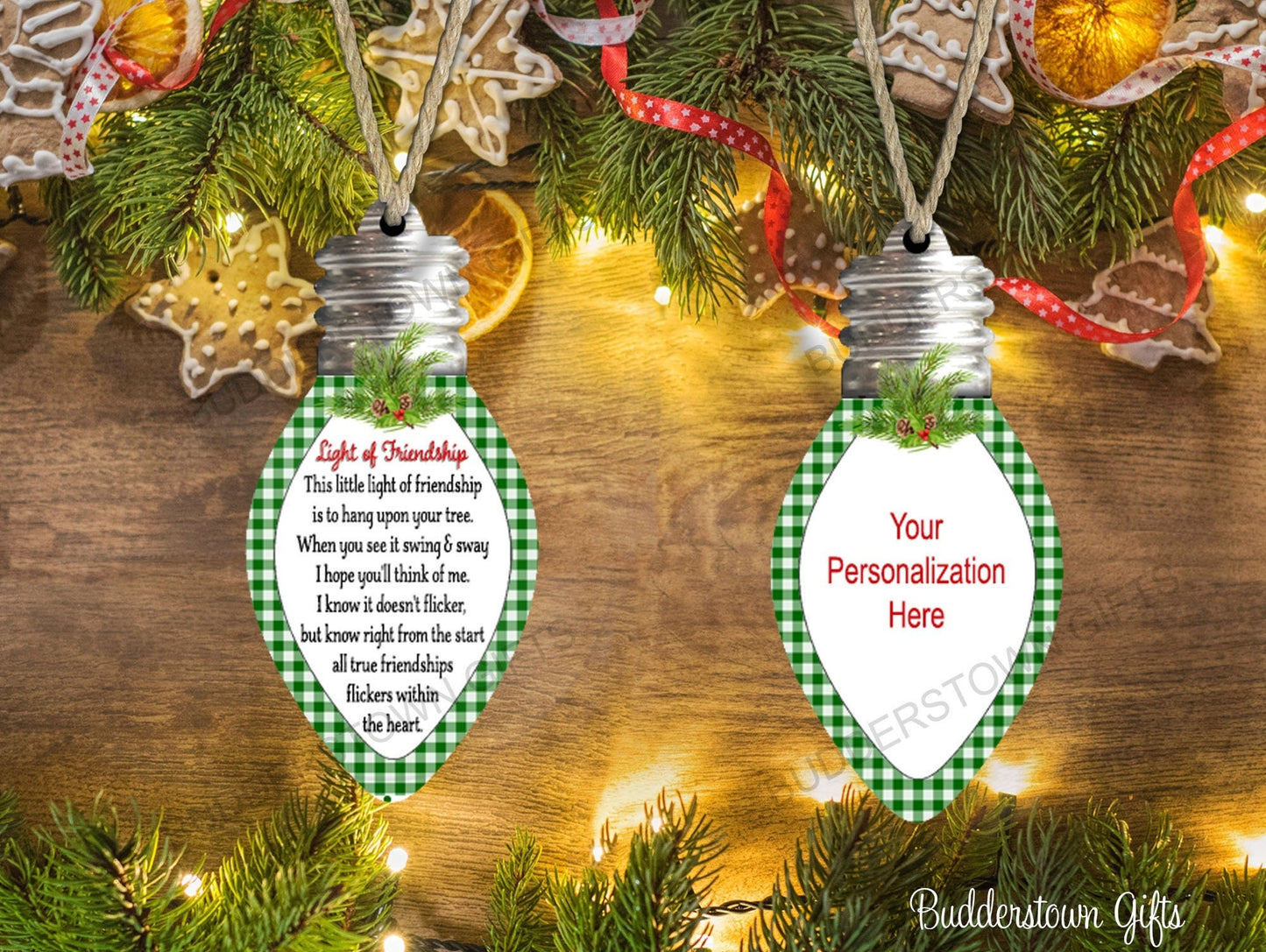 Light of Friendship Ornament, Festive, Keepsake Ornament - Personalized Ornament