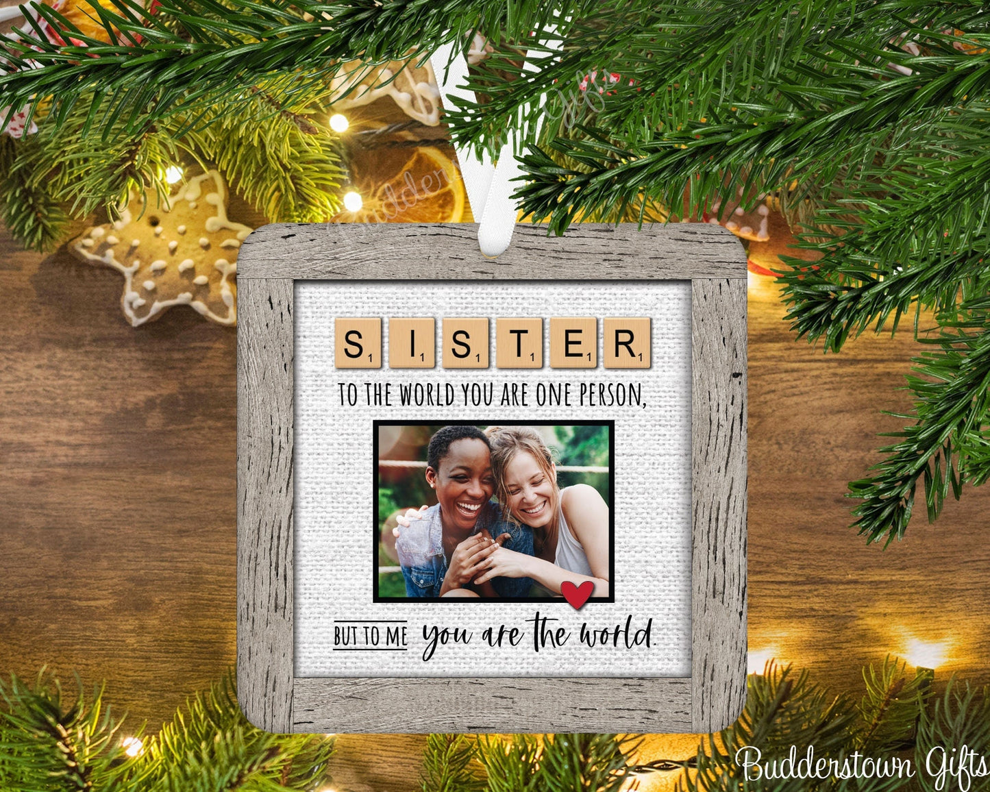 SISTERS • Sister • Scrabble • Christmas Ornament