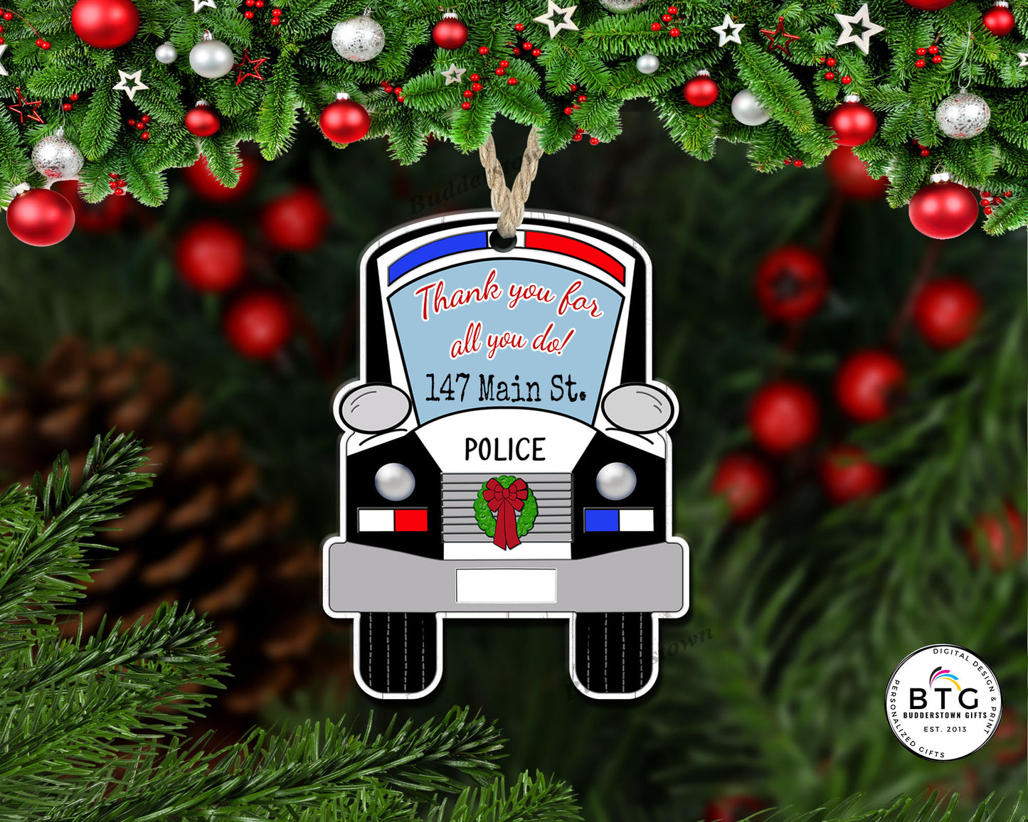 Police Ornament - Gift for Policeman - First Responder Gift - Occupation Gifts