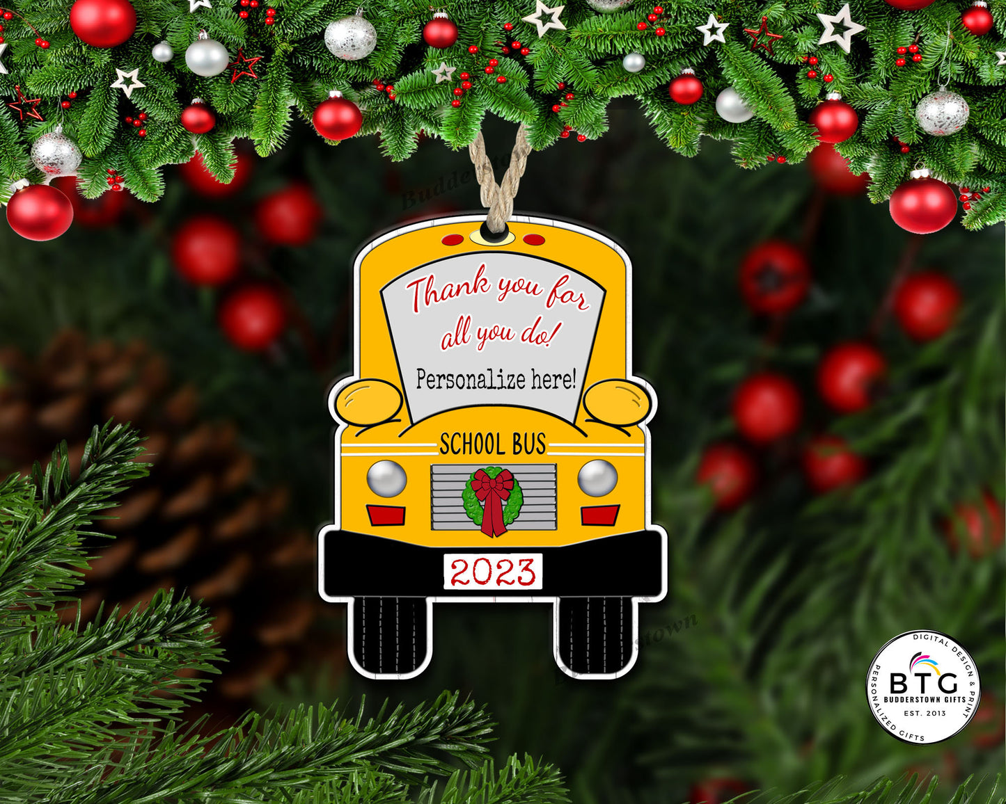 School Bus Driver Ornament - Gift for Bus Driver - Occupation Gifts