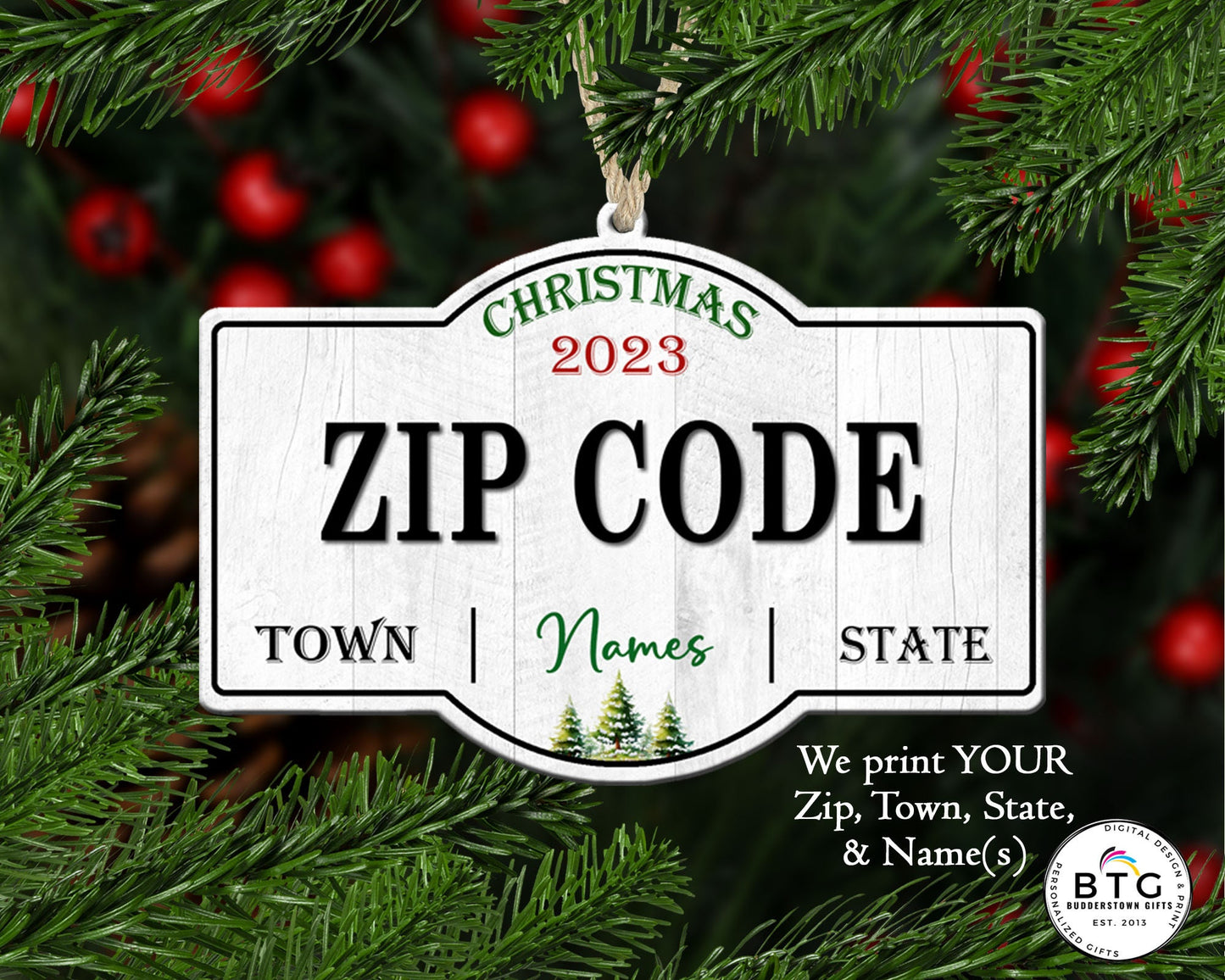Zip Code Ornament, New Home Gift, Christmas Ornament, Our First Home Gift, My First Home, Our New Home, Family Ornament, Hometown Ornament