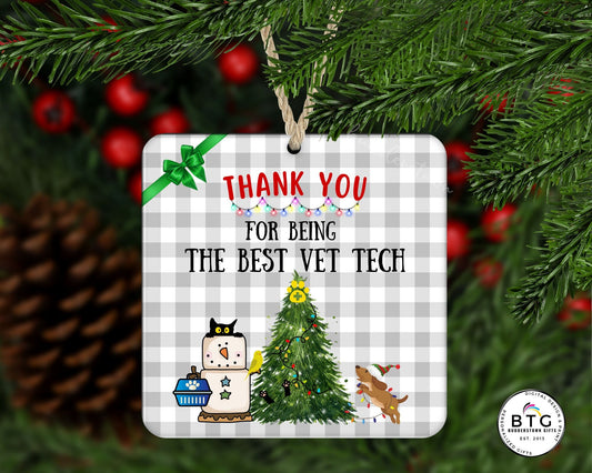Vet Tech Ornament - Vet Tech Gift - Gift for Vet Tech