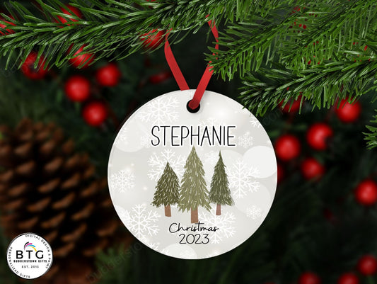 Ornament for Anyone - Personalized Pine Tree Ornament - Generic Pine Tree Ornament
