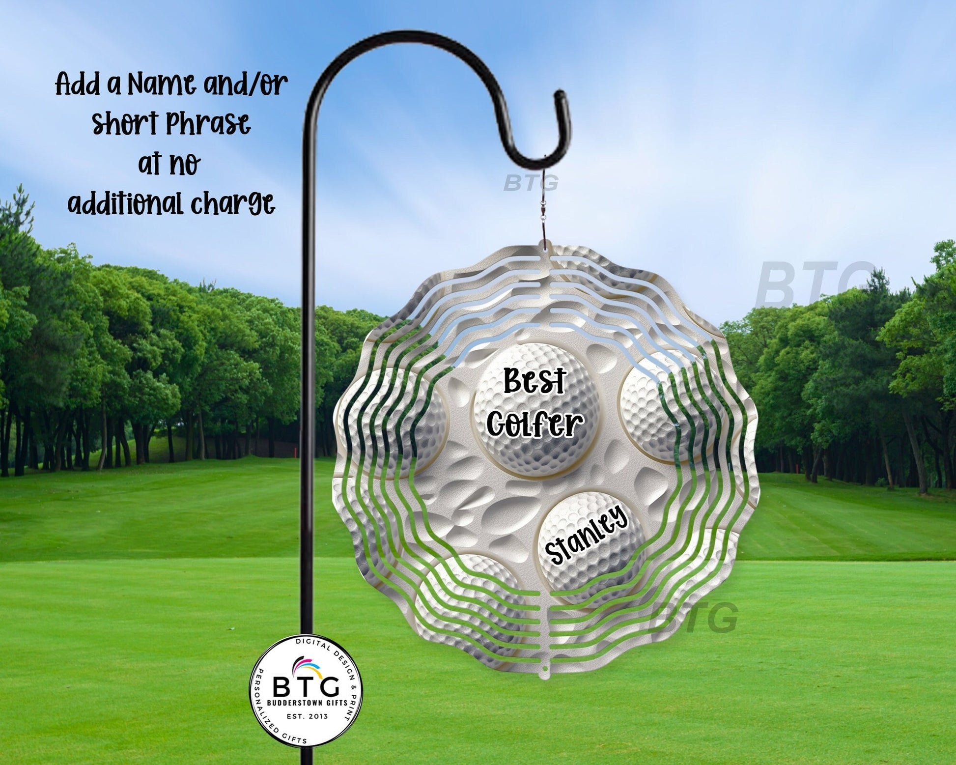 Golf Ball Wind Spinner - Gift for Golfer, Gift for Dad
