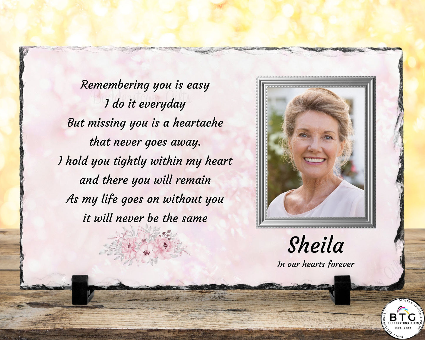 Remembering You, Sympathy Gift, Loss of a Loved One, Remembrance Gift, Memorial Plaque, Personalized Memorial