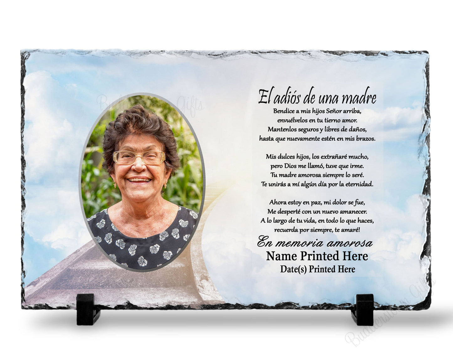 A Mothers Goodbye Poem - Spanish Version - El adiós de una madre
7x11 plaque