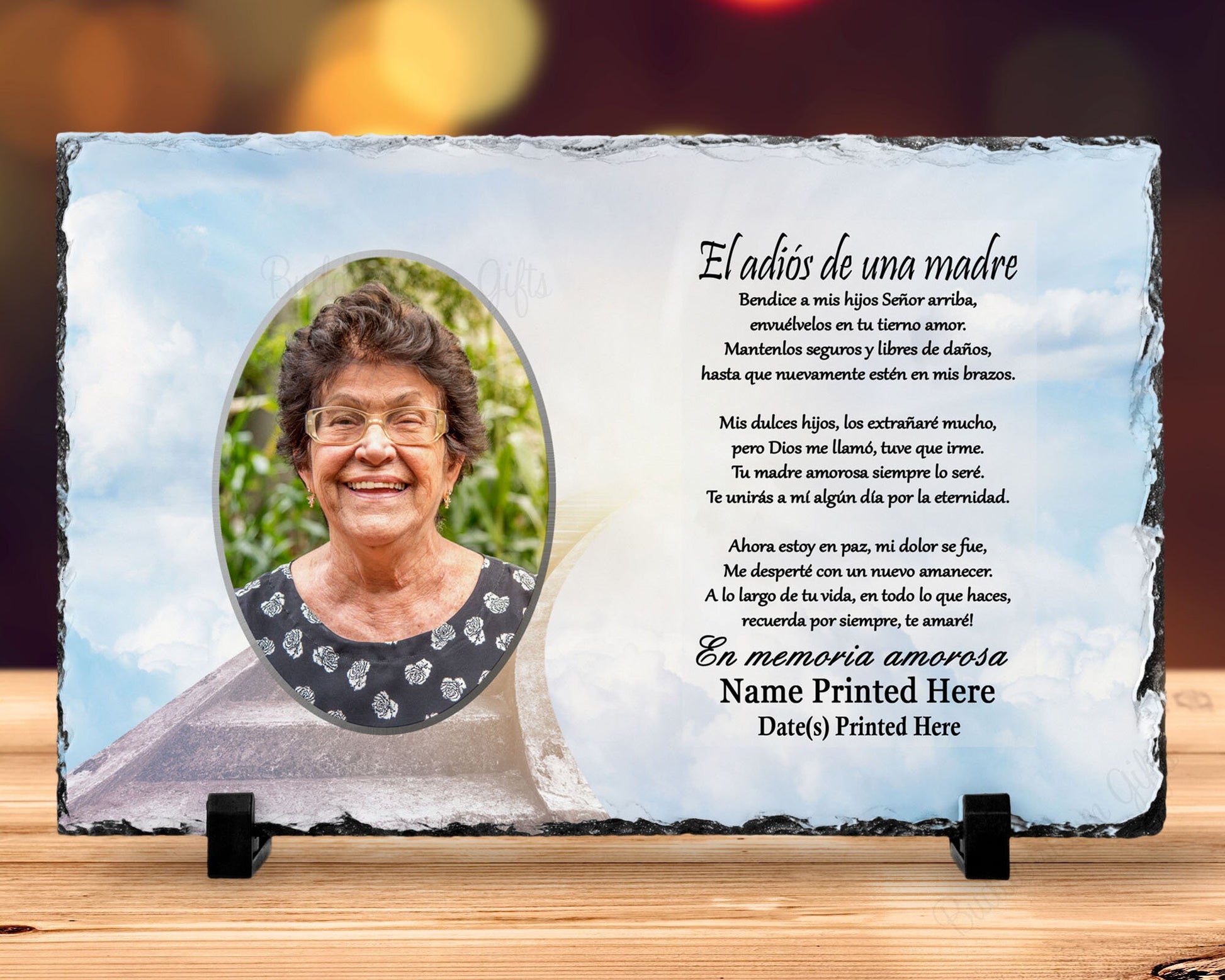 A Mothers Goodbye Poem - Spanish Version - El adiós de una madre
7x11 plaque