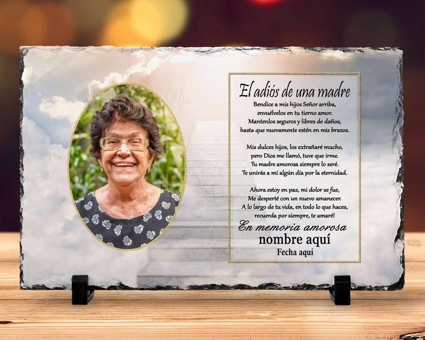 Spanish Loss Of Mother Sympathy Gift
7x11 with printed photo and poem